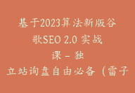 基于2023算法新版谷歌SEO 2.0 实战课 - 独立站询盘自由必备（雷子）【Aa-0017】-51搞钱网