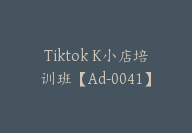 Tiktok K小店培训班【Ad-0041】-51搞钱网