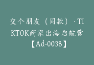交个朋友（同款）·TIKTOK商家出海启航营【Ad-0038】-51搞钱网